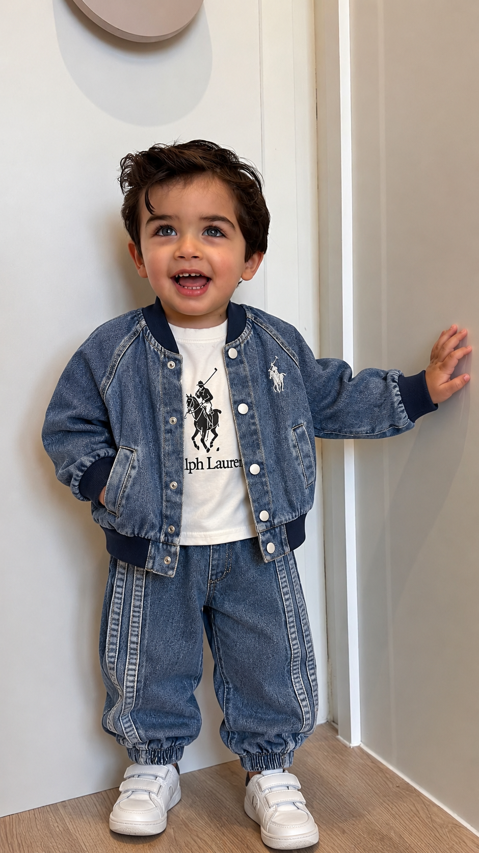 Little Polo Boy Denim Set - 3 pieces