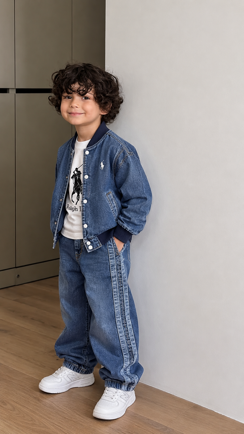 Little Polo Boy Denim Set - 3 pieces