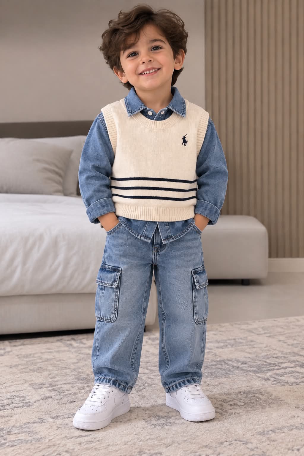 Polo Boy Set - Beige