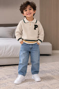 Polo P Knit Sweater - Cream