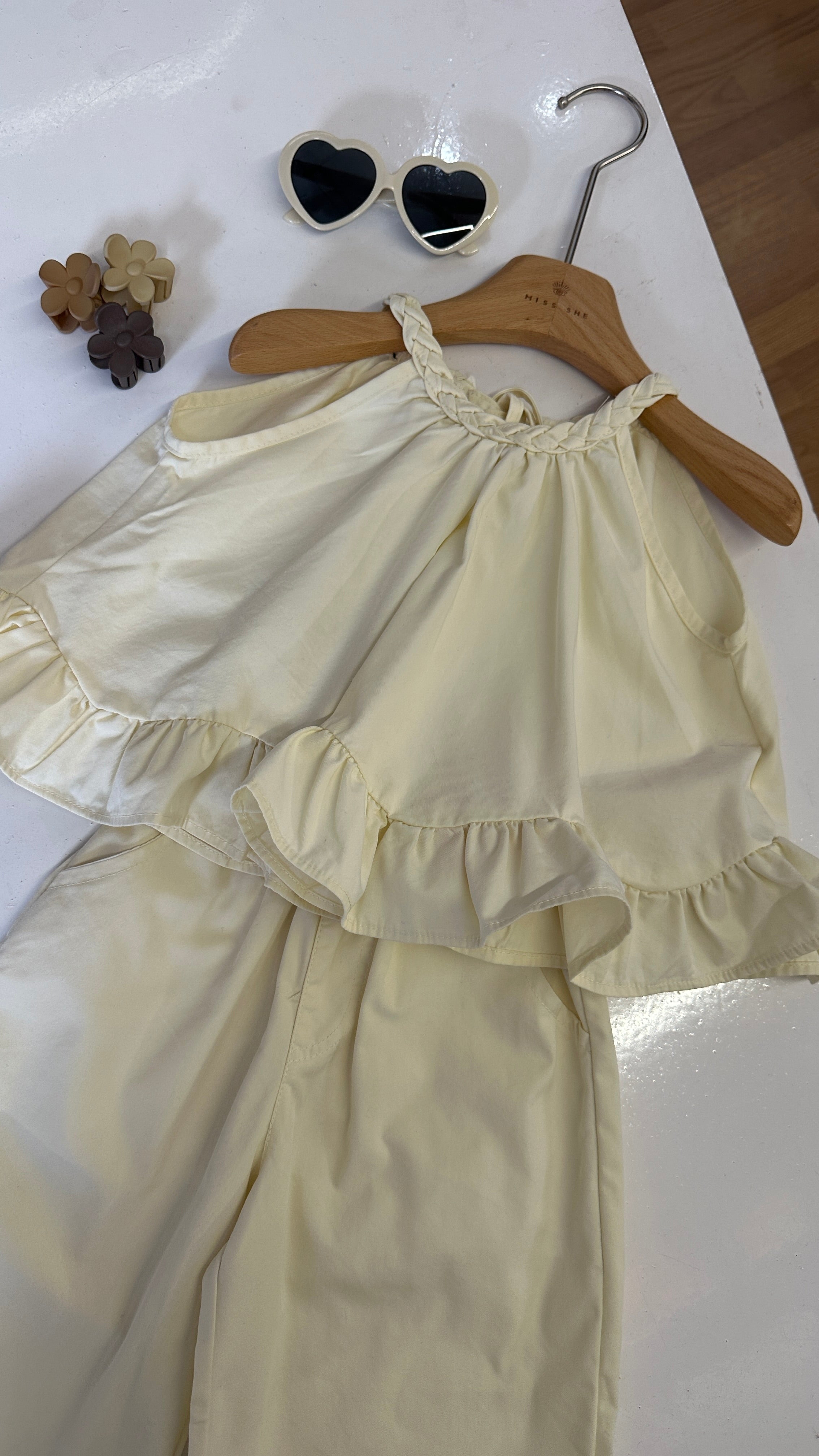 2-Piece Linen-Blend Set - Off White